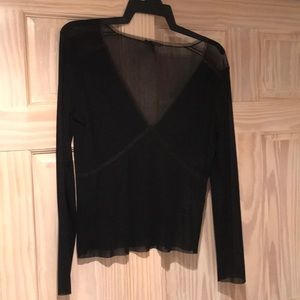 Vintage beautiful black gauze shirt by Viennne Tan